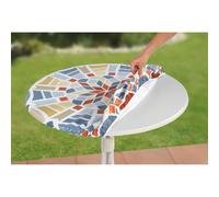 Housse de table élastique mosaïque bleu, vert et rouge - Taille XL