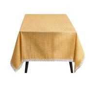 Housse de table en coton polyvalente, Yellow 140 * 180CM, Yellow 140*180CM | Table Mat for House Partys Decoration Cotton Polyester Table Cotton