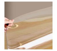 Housse de Table en PVC, Protecteur de Couverture Table en PVC Transparent, Plusieurs Tailles Rondes(0.8mm,1 x 1 cm)
