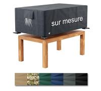 Housse de table Epic Tube sur mesure, rectangulaire, Oxford 600D, imperméable avec coutures scellées, accessoires robustes. Protection idéale pour table de jardin - Fabriquée en UE