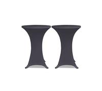 Housse de table extensible 80 cm 2 pcs Anthracite