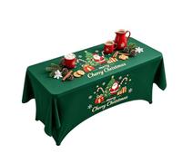 Housse De Table Extensible Noël Housse Rectangulaire Élastique pour les | Nappe Festive pour fête de fin d'année, espace buffet, banquet, réunion de 122x76x76cm G
