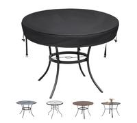 Housse de table extérieure - Housse de protection universelle pour meubles - Ronde - Anti-poussière - Pour camping, pique-nique, jardin et extérieur