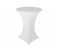 Housse de table haute mange-debout - INFACTORY - Blanc - Extensible - Écologique - Lavable en machine