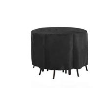 Housse de table ronde avec cordon de serrage, matériau Oxford 210D pour une protection maximale contre les intempéries et une fixation sûre (128 x 71 cm)