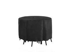 Housse de table ronde avec cordon de serrage, matériau Oxford 210D pour une protection maximale contre les intempéries et une fixation sûre (185 x 110 cm)