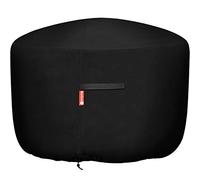 Housse de table ronde en polyester 600D robuste avec revêtement en PVC, 100 % résistante aux intempéries et imperméable, convient pour brasero de 76,2 cm, 83,8 cm, 91,4 cm, 88,9 cm, 86,4 cm, noir,