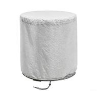Housse de table ronde pour glacières de bar et tables rondes, 52 x 58 cm, résistante à la pluie, au vent et à l'exposition au soleil (gris)