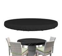 Housse de Table Ronde pour Jardin Tissu Oxford 210D Résistant aux UV et | Nappe ronde d'extérieur pour Meubles de Jardin Standard, Balcon Terrasse Cour