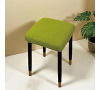 Housse de Tabouret carré Extensible Tissu Polyester Fond élastique Couleur Unie Anti-poussière Lavable pour Piano Banc Ottoman entrée Chambre(Mint Green,39-42cm/15.4-16.5in)