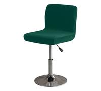 Housse De Tabouret De Bar À Dossier Court, Housse Tabouret De Bar Pivotant en Velours, Protecteur Chaise Cuisine Moderne, Lavable Décoration Maison Bureau Fête(Dark Green,4PCS)