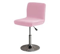 Housse De Tabouret De Bar À Dossier Court, Housse Tabouret De Bar Pivotant en Velours, Protecteur Chaise Cuisine Moderne, Lavable Décoration Maison Bureau Fête(Pink,4PCS)