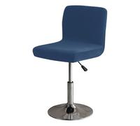 Housse De Tabouret De Bar À Dossier Court, Housse Tabouret De Bar Pivotant en Velours, Protecteur Chaise Cuisine Moderne, Lavable Décoration Maison Bureau Fête(Blue A,4PCS)