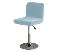 Housse De Tabouret De Bar À Dossier Court, Housse Tabouret De Bar Pivotant en Velours, Protecteur Chaise Cuisine Moderne, Lavable Décoration Maison Bureau Fête(Light Blue,4PCS)