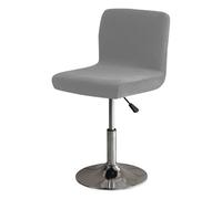 Housse De Tabouret De Bar À Dossier Court, Housse Tabouret De Bar Pivotant en Velours, Protecteur Chaise Cuisine Moderne, Lavable Décoration Maison Bureau Fête(Dark Gray,4PCS)