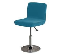 Housse De Tabouret De Bar À Dossier Court, Housse Tabouret De Bar Pivotant en Velours, Protecteur Chaise Cuisine Moderne, Lavable Décoration Maison Bureau Fête(Blue B,4PCS)