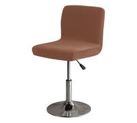 Housse De Tabouret De Bar À Dossier Court, Housse Tabouret De Bar Pivotant en Velours, Protecteur Chaise Cuisine Moderne, Lavable Décoration Maison Bureau Fête(Dark Coffee,4PCS)