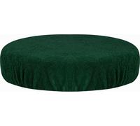 Housse de tabouret en tissu éponge vert bouteille