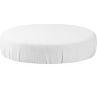 Housse de tabouret en velours blanc