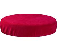 Housse de tabouret en velours fuchsia