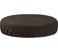 Housse de tabouret en velours marron