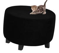 Housse De Tabouret Ottomane Rond 40x40/45x45/60x60/80x80 Extensible Housses Pour Poufs Velours Doux Housse De Repose-pieds Épaisse Housse De Pouf Avec Protection Salon Chambre ( Color : 17# , Size : 2