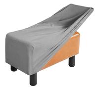 Housse de Tabouret Pliant en Housse de Pouf Rangement Pliable Housse de Repose-pieds de Stockage Rectangle Housse Ottomane Housses de Pouf Extensible Rectangulaire avec Couvercle Amovible Assise(Gris