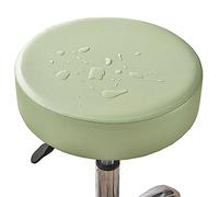 Housse De Tabouret Rond Imperméable,1/2/4/6 Pièces Cuir PU Housse De Protection Housse De Coussin De Siège De Couvre Tabouret De Bar Élastique Protecteur De Chaise Ronde ( Color : Light green , Size :
