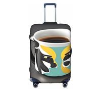 Housse de tasse à café avec impression de personnalité tendance, convient pour une utilisation professionnelle et extérieure, blanc, M