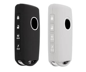 Housse de Télécommande en Silicone Compatible avec 3 6 CX-5 CX-50 CX-30 CX-9 Étui Clé Voiture Caoutchouc Doux Protectrice 4 Boutons Pack 2