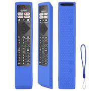 Housse de télécommande en silicone compatible avec Philips HR45B-GJ01 BRC0984501 HR45B-GJ06 YKF474-B013 TV télécommande housse de protection antichoc avec cordon (bleu)