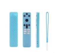 Housse de télécommande en silicone pour Xiaomi E85540039A40 TV, coque phosphorescente anti-chute avec fonctionnalités creuses (bleu brillant)