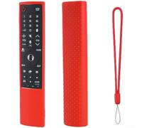 Housse de télécommande TV, pour LG AN MR700 Télécommande TV Housse en Silicone Antichoc Antidérapant Lumineux Étui en Silicone pour LG AN MR700 Motion TV Remote (Rouge)
