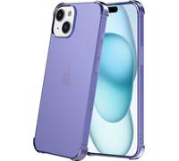 Housse de téléphone portable adaptée à l'iPhone 15 Plus - Housse transparente en silicone antichoc avec bumper - Bleu foncé