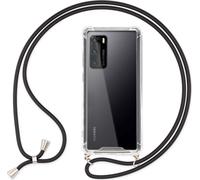 Housse de téléphone portable NALIA avec chaîne pour Huawei P40, Necklace Hard Case Umbrella Cover Noir