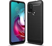 Housse de téléphone portable NALIA Carbon Look pour Motorola Moto G10 / G30, étui en silicone Cover