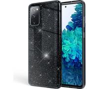 Housse de téléphone portable NALIA Glitter pour Samsung Galaxy S20 FE, Bling Handy Cover Protection Case TPU Noir