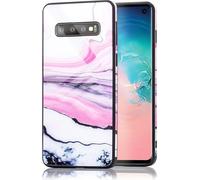 Housse de téléphone portable NALIA pour Samsung Galaxy S10, Design Marble Case Cover Case Bumper Rose Violet