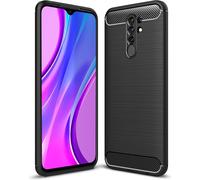 Housse de téléphone portable NALIA pour Xiaomi Redmi 9, look carbone silicone Housse de protection TPU