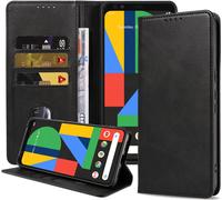 Housse de téléphone portable pour Google Pixel 4 XL Housse en similicuir avec fermeture magnétique et porte-cartes Book Case - Noir
