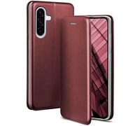 ONEFLOW Étui de protection à rabat pour Samsung Galaxy A36 5G, avec fonction support, en cuir synthétique, fin, avec compartiment pour cartes, étui de protection à 360 °, bordeaux