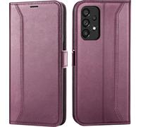 Housse de téléphone portable pour Samsung Galaxy A52 4G/5G, A52s 5G Housse Flip Case pliable Housse de protection, mûre