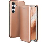 ONEFLOW Étui de protection à rabat pour Samsung Galaxy A56 5G avec fonction support - En cuir synthétique fin - Avec compartiment pour cartes - Étui de protection à 360 ° - Or rose