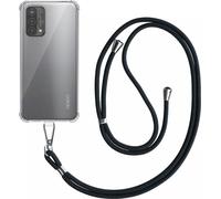 Housse de téléphone pour Oppo A54 5G / A74 5G Transparent antichoc avec dragonne universelle détachable - Coque arrière Silicone anti-chocs avec dragonne - Smartphonics