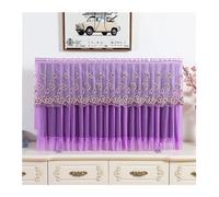 Housse De Télévision Anti-Poussière Couvertures de télévision en dentelle suspendue verticale contre la poussière, Protection moniteur à Surface plate et incurvée, décoration salon moderne(4,102x63cm)