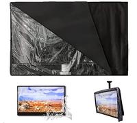 Housse de télévision d'extérieur avec façade transparente - Étanche - Protection universelle pour téléviseurs LCD, LED, plasma avec poche pour télécommande, compatible avec supports standard (76,2 à