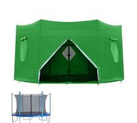 Housse de tente de trampoline - Auvent multifonction | Cadre rond | Filet résistant au vent | Housse de protection pour zone de saut et enclos de jeu dans le jardin