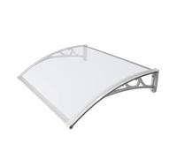 Housse de terrasse d'extérieur - Auvent insonorisé en polycarbonate pour véranda - Support en aluminium - 150 x 350 cm / 59x138 in - Auvent résistant aux intempéries