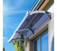Housse de terrasse en polycarbonate bleu avec support argenté 65 x 200 cm / 26x79in pour fenêtres, porches et espaces extérieurs.