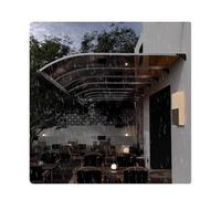 Housse de terrasse en polycarbonate - Facile à installer - Pour porche, fenêtre, porte de garage, balcon, abri contre la pluie, auvent avant/arrière (57 x 210 cm) - Durable et résistante aux